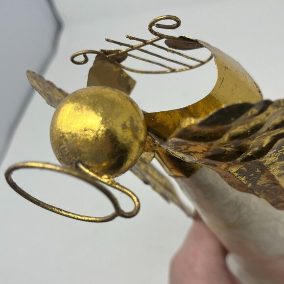 Pier 1 Capiz Poinsetta Angel christmas holiday tree topper - Picture 9 of 10